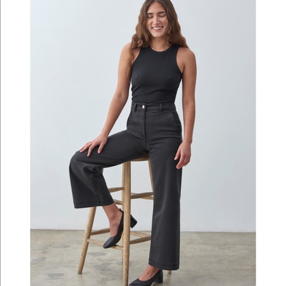 Everlane wide leg crop pants size 2